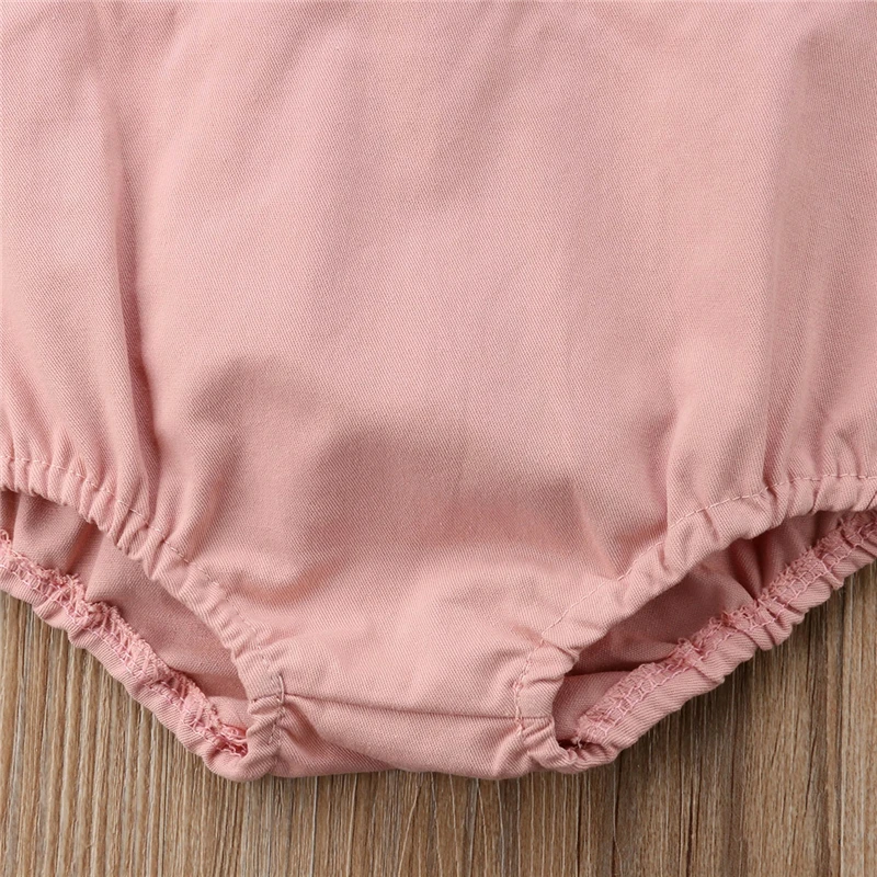 Summer Toddler Newborn Baby Girl Bodysuit Bowknot Backless Suspender Jumpsuit Sunsuit Outfit Infant Kids Clothes |