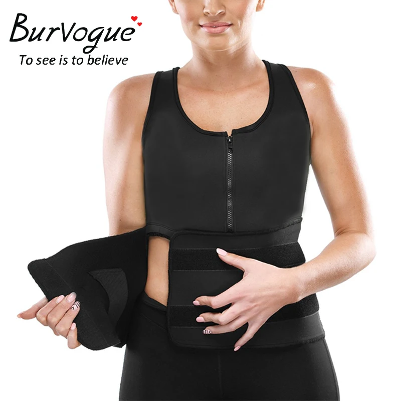 Неопреновый корректирующий жилет Burvogue для сауны Корректирующее белье талии