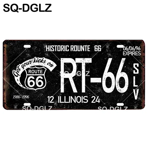 [SQ-DGLZ] Route 66 номерной знак Настенный декор мать дорога Олово знак США дорога металлическая картина "знак" таблички плакат - Цвет: 0617
