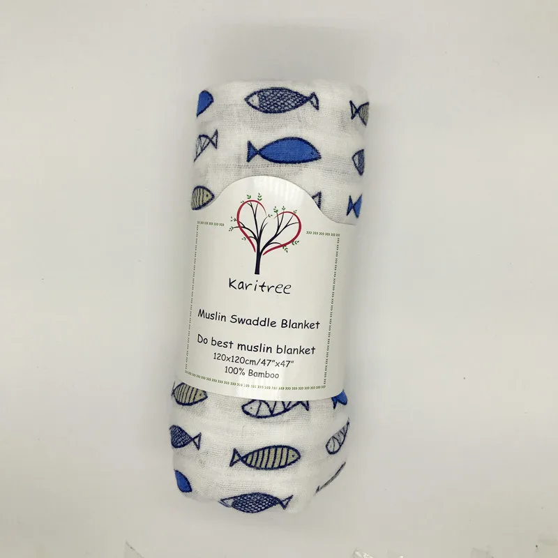 Пеленка для младенцев из муслина мягкое дышащее хлопковое одеяло с мультяшным