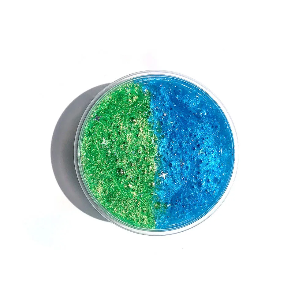 green blue 60 мл DIY Блестящий Galaxy слизь шлама ароматизированный Пластилин хлопок глина Блеск Кристалл глина снятие стресса детские игрушки - Цвет: green blue