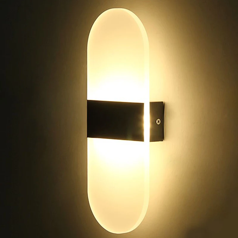 3 Вт 6 12 18 круглая угловая акриловая светодиодный настенный светильник Luminaria AC85 265V