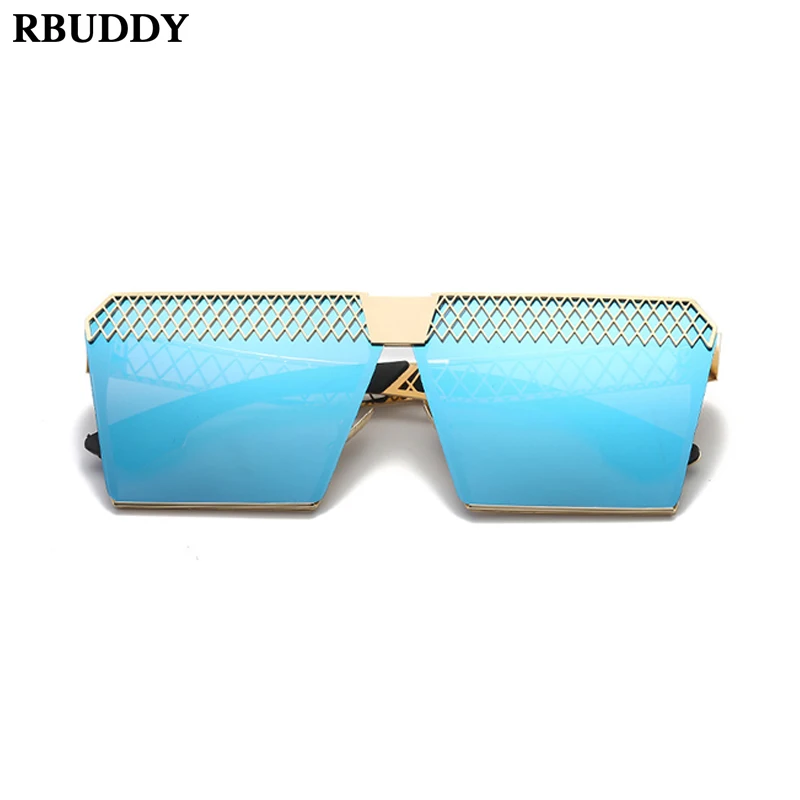 RBUDDY негабаритные ажурные солнцезащитные очки для женщин квадратная прозрачная