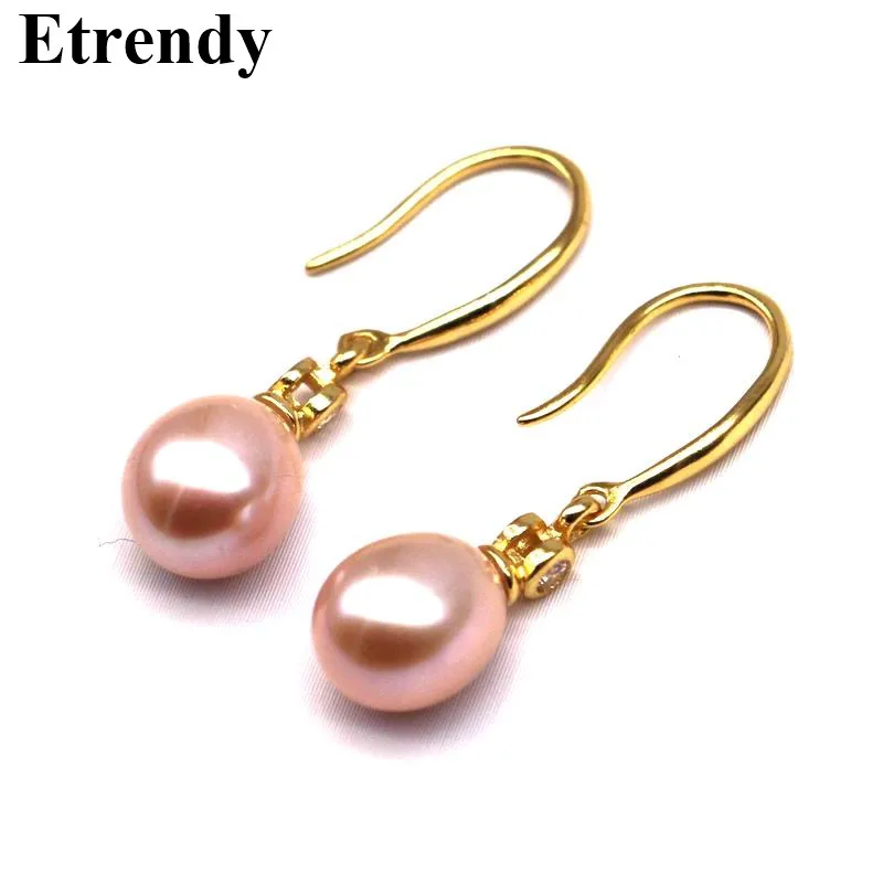 Etrendy Стерлингового Серебра 925 Natrual Жемчужные Серьги Для Женщин Bijoux Ювелирных