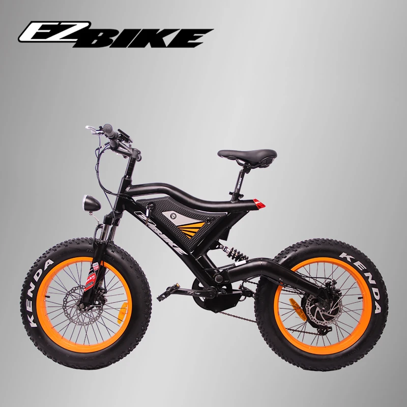 Электрический горный велосипед EZBIKE для снежной дороги и электровелосипеда, 48 В, 500 Вт, бесщеточный складной велосипед с толстыми шинами, роскошный электрический мопед