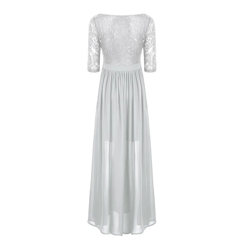 Женские кружевные вечерние платья с вышивкой коротким рукавом и цветочным