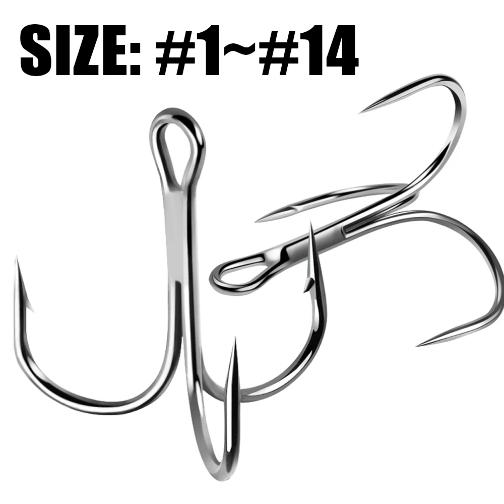 15 шт./лот 1#-14# углеродистая Серебряная G-CODE MODEL12 тройные Крючки переходник сетевой с круглой вилки в сложенном виде соленой воды для басов и карпа gamakatsu
