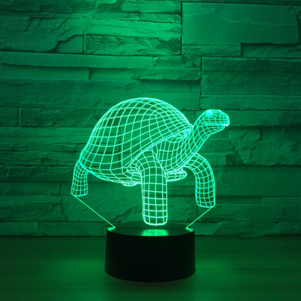 

Tortoise 3d Lamp Led Animals Night Light 7 Colors Changing Nightlight Children's Bedroom Lighting Home Decor Drop Shipping