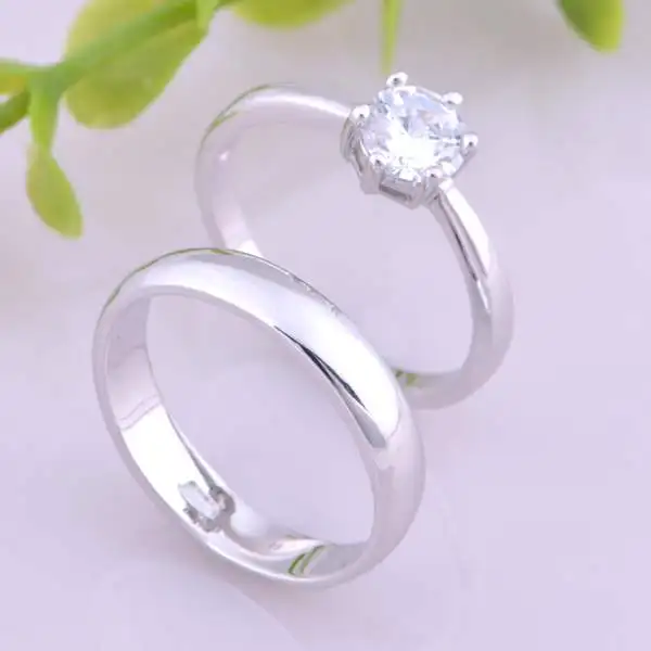 Блестящие парные кольца модные покрытые золотом ювелирные изделия лучший