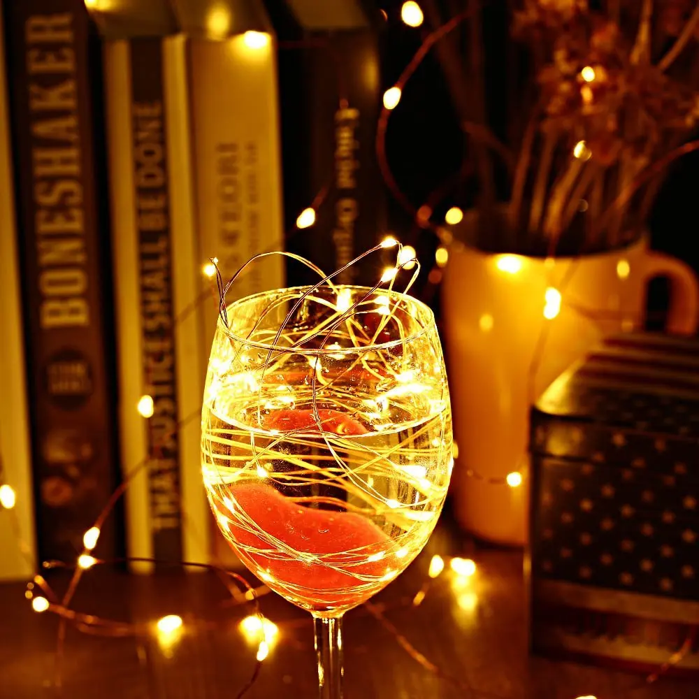 Светодиодная гирлянда с медным проводом 100 светодисветодиодный 10 м|outdoor decoration|string