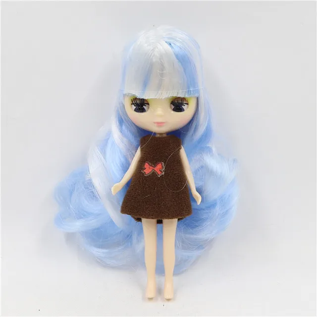 J Фабрика blyth мини-кукла 10 см BJD нормальная кукла тела, случайное платье - Цвет: J
