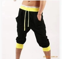 new 2021 summer single waist cropped capri harem knee length sweatpants hip hop capri leg joggers shorts 3 color