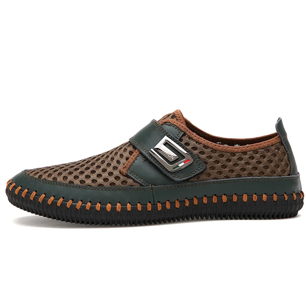 QFFAZ 2018 New Men Casual Shoes Summer Mesh Brand Fashion Man Comfortable Breathable Loafers Soft | Обувь
