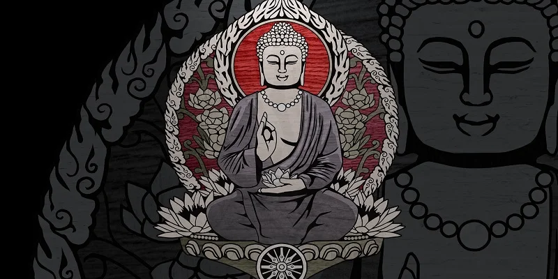 Банное полотенце с принтом Будды мягкое пляжное из микрофибры для лица