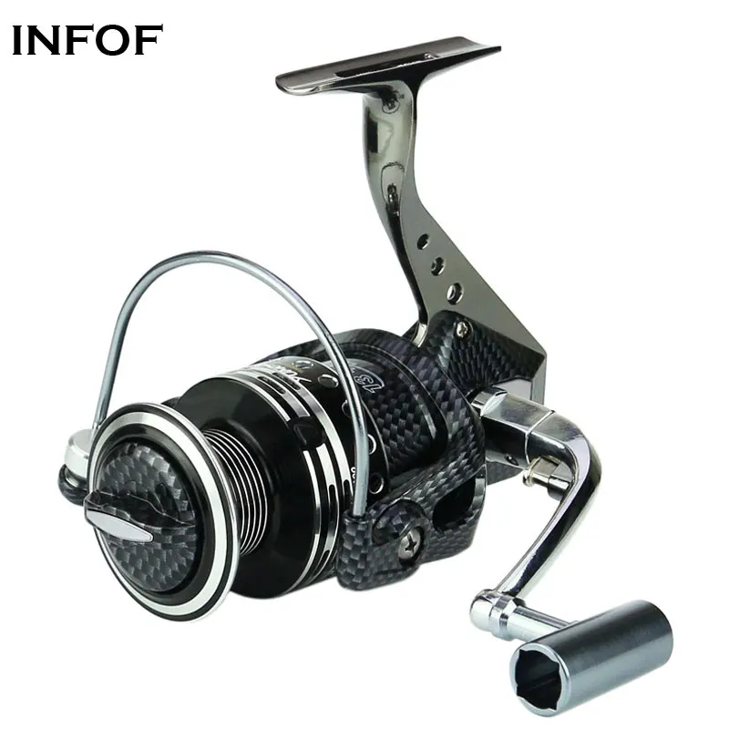 

INFOF BA Series Fishing Spinning Reel 5.5:1 13+1BB Carp Fishing Wheel 1000-7000 Metal Spool Saltwater Fishing Tackle
