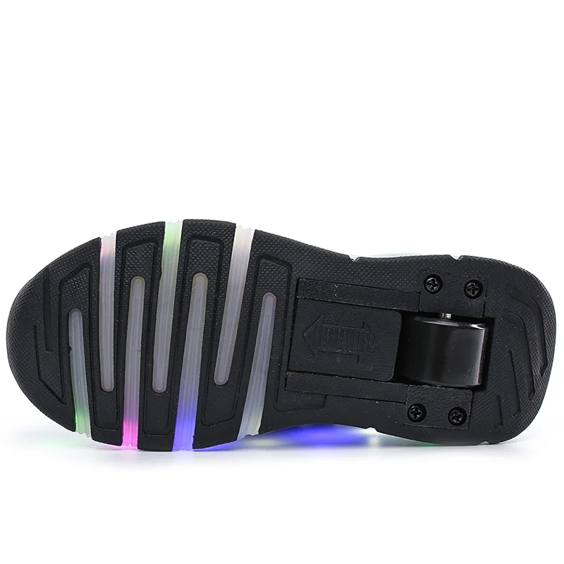 Size 29-40 Children LED light sneakers wheel boy Girl roller skate casual shoe with girl zapatillas zapatos con ruedas | Детская одежда