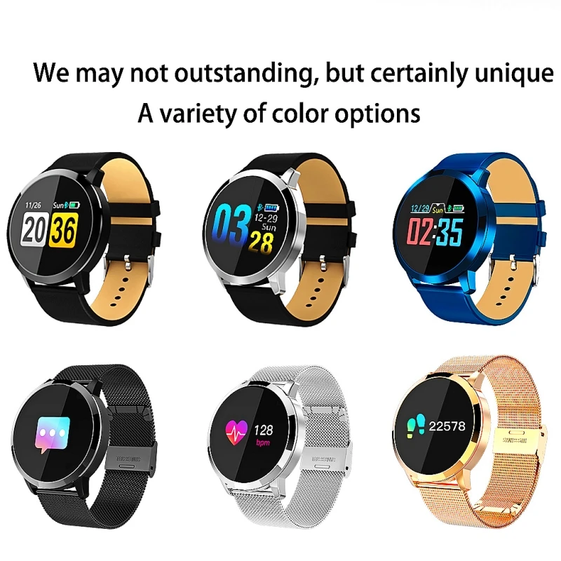 Новинка Q8 OLED Bluetooth Смарт часы из нержавеющей стали водонепроницаемые носимые