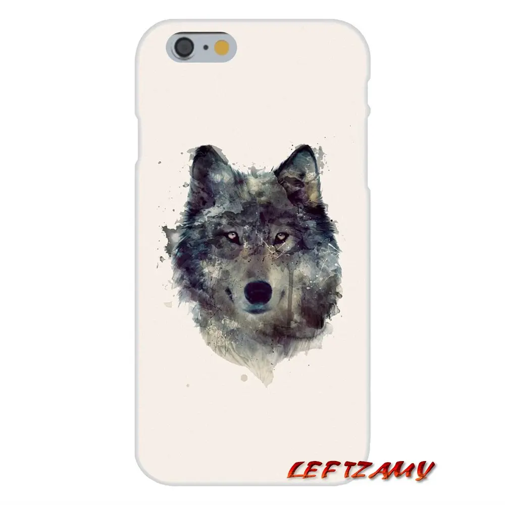 For iPhone X 4 4S 5 5S 5C SE 6 6S 7 8 Plus cool wolf Silicone Soft Phone Case | Мобильные телефоны и аксессуары