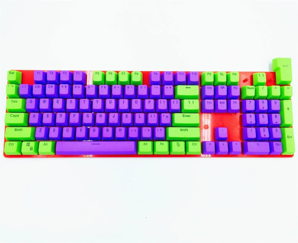 104 клавиш EVA фиолетовый PBT колпачки для с подсветкой раскладка ANSI OEM профиль