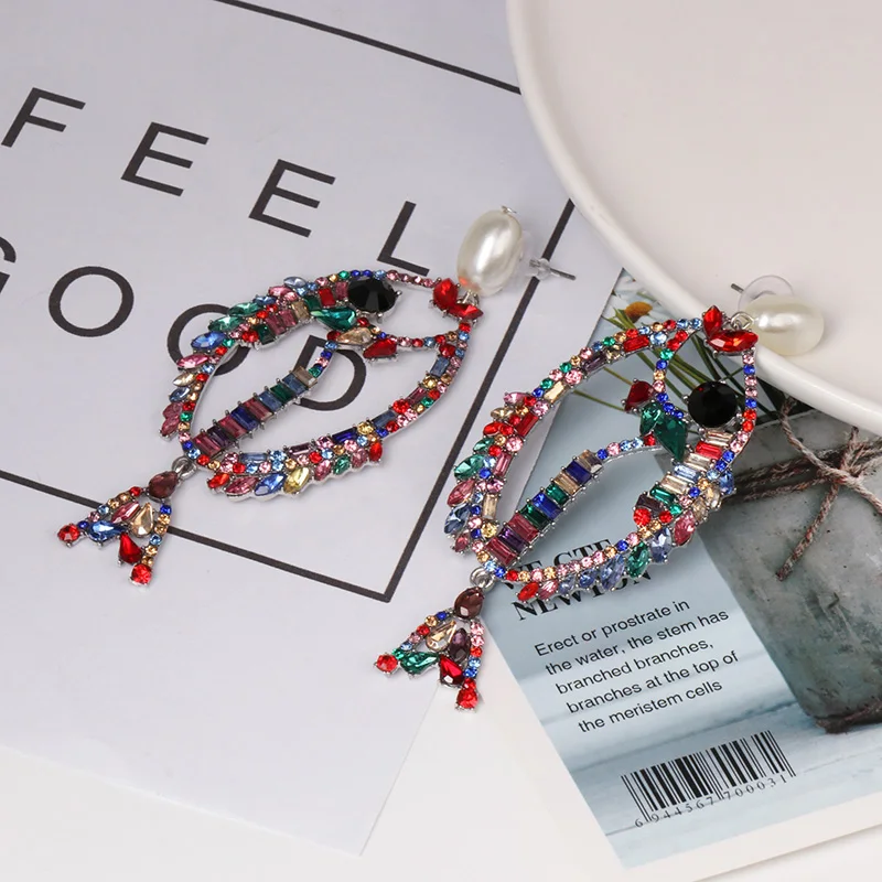 Оптовая продажа JUJIA новый бренд дизайнерские серьги подвески с кристаллами в