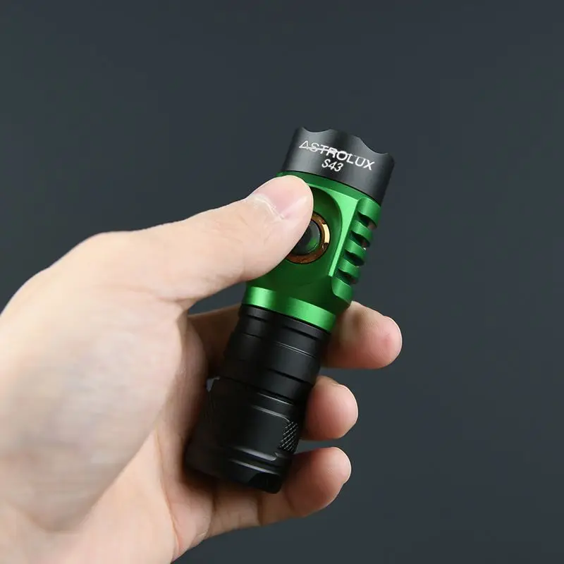 Astrolux S43 18350 флэш-светильник версия плавное затемнение EDC флэш-светильник светодиодный фонарь палаточный светильник Тактический молоток портативный светильник ing