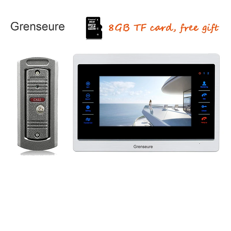 Бесплатная доставка 720 P AHD HD 7 &quotцветной экран видеодомофон дверной телефон