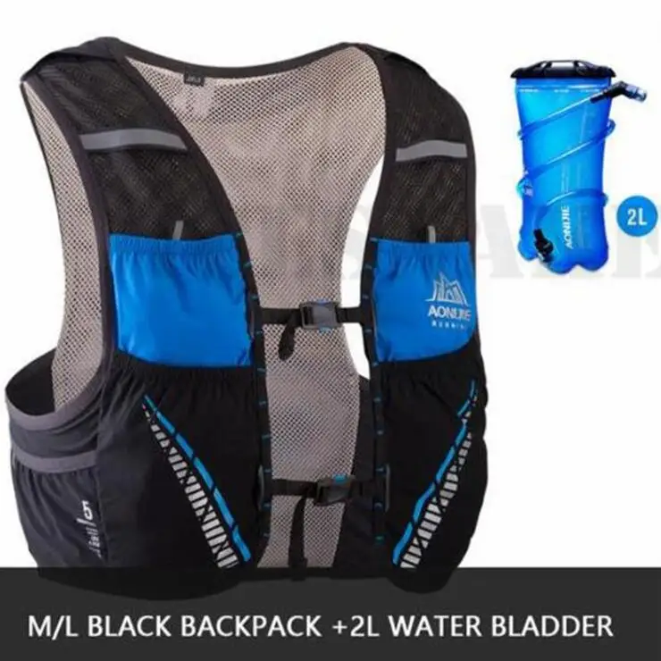 ML Black 2L Bladder AONIJIE 5L гидратационный рюкзак, сумка, жилет, марафон, Велоспорт, скалолазание, водный рюкзак, жгут, водный Пузырь, бег, гонки - Цвет: ML Black 2L Bladder