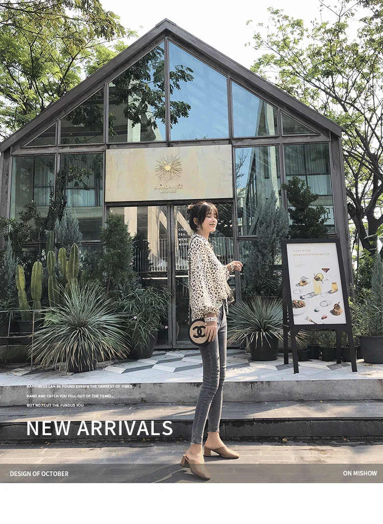 Mishow Женская шифоновая леопардовая блузка MX19A4841