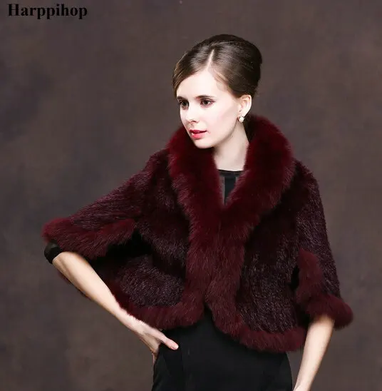 Harppihop Лидер продаж женская зимняя повседневная шаль из натурального меха норки