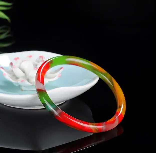 

Fine jewelry qicai more color round women jade bangle fashion woman's jewelry 58-62mm free shipping