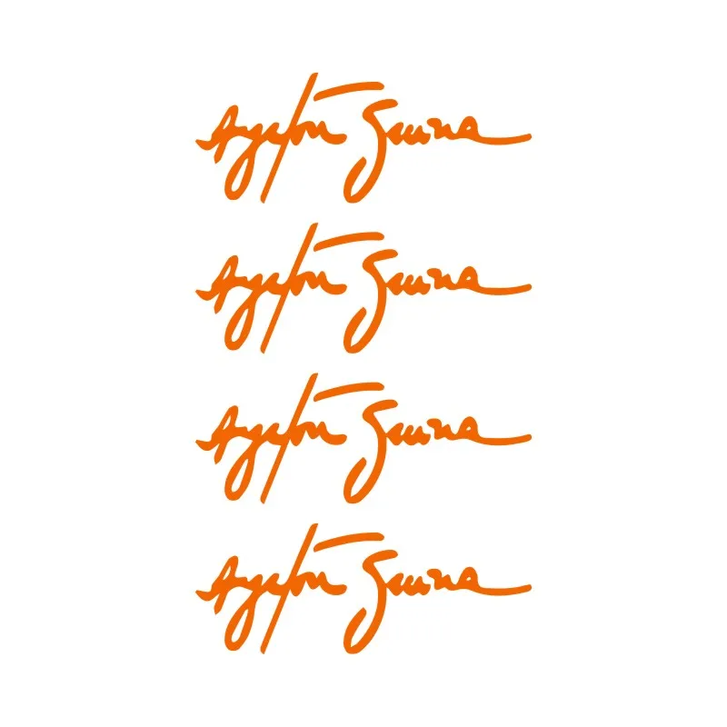 Orange Автомобильные наклейки s 10 см* 4,2 см Ayrton Senna, фирменные автомобильные мотоциклы, декоративные светоотражающие водонепроницаемые, купить 2, сохранить половину, стикер на заказ - Название цвета: Orange