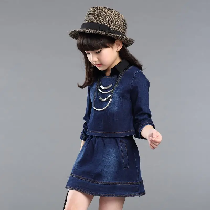 Детская одежда 2017 Весна платье для девочек новый детский костюм ковбоя