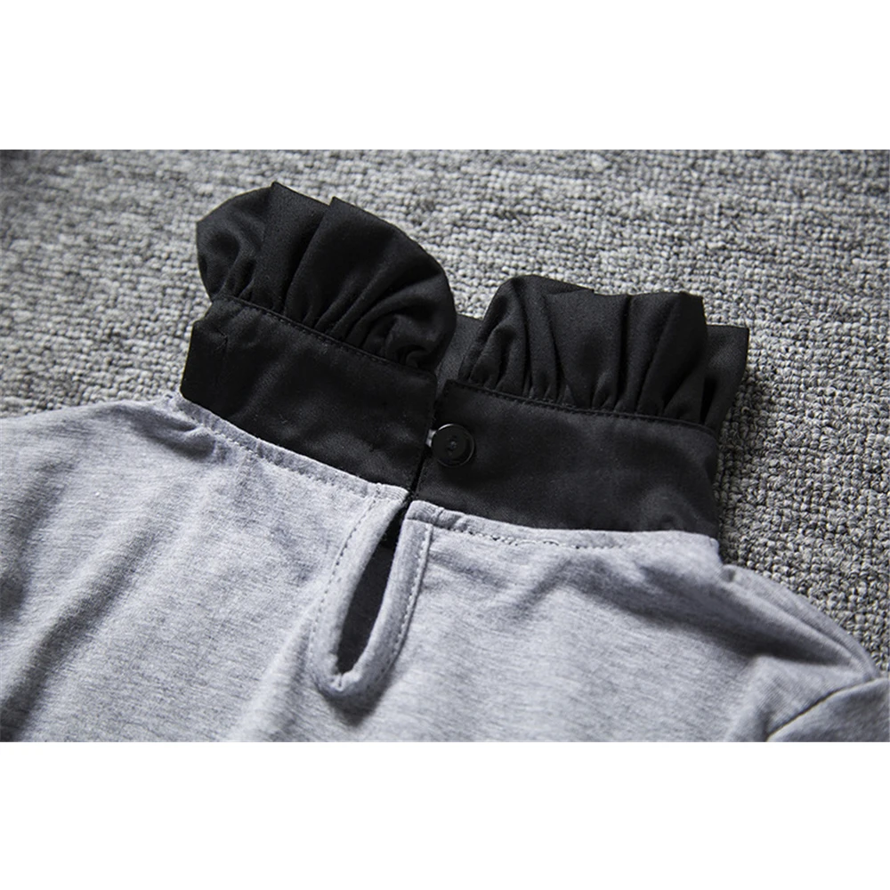 Осень 2018 платье для маленьких девочек детское зимнее в полоску с длинным рукавом