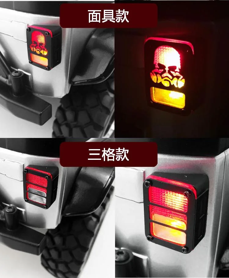 for Metal tail lamp Led hood grille For 1/10 SCX10 JK Body Wrangler AX90027 AX90035 | Игрушки и хобби