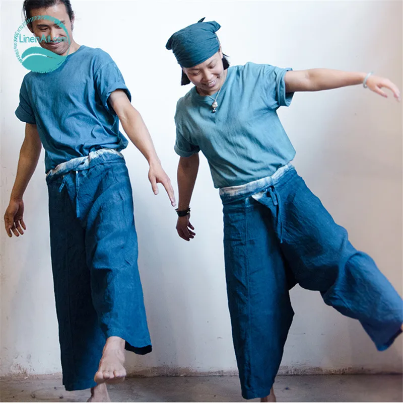 

Casual pants flax pants dyed vegetables