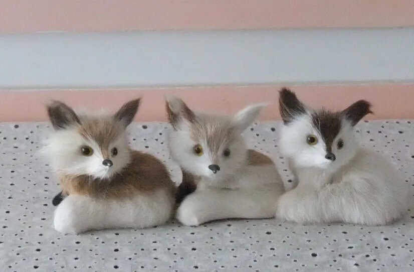 Искусственная лиса украшение дикие животные куклы маленькая маленький