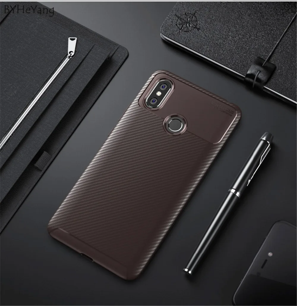 BYHeYang для Xiaomi Mi Max 3 чехол мягкий силиконовый тяжелый ударопрочный углеродный