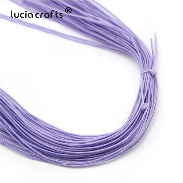 Lucia crafts 25 ярдов/пачка 0,8 мм бисер эластичный стрейч шнур бусины шнур веревка Бисер для браслета I0701 - Цвет: C11 Purple