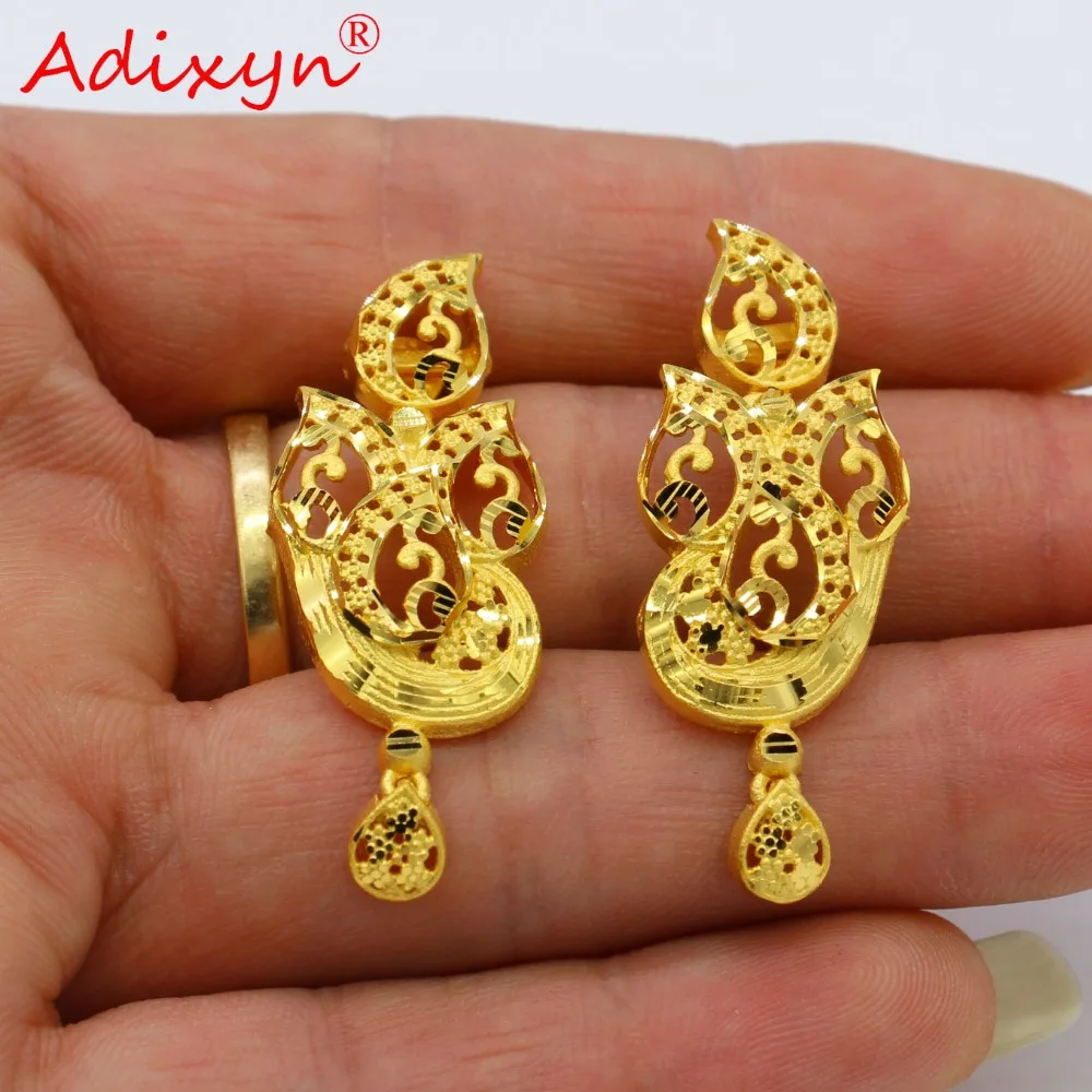 Adixyn индийское ожерелье/серьги желтое золото/медь Африканский/подарки на