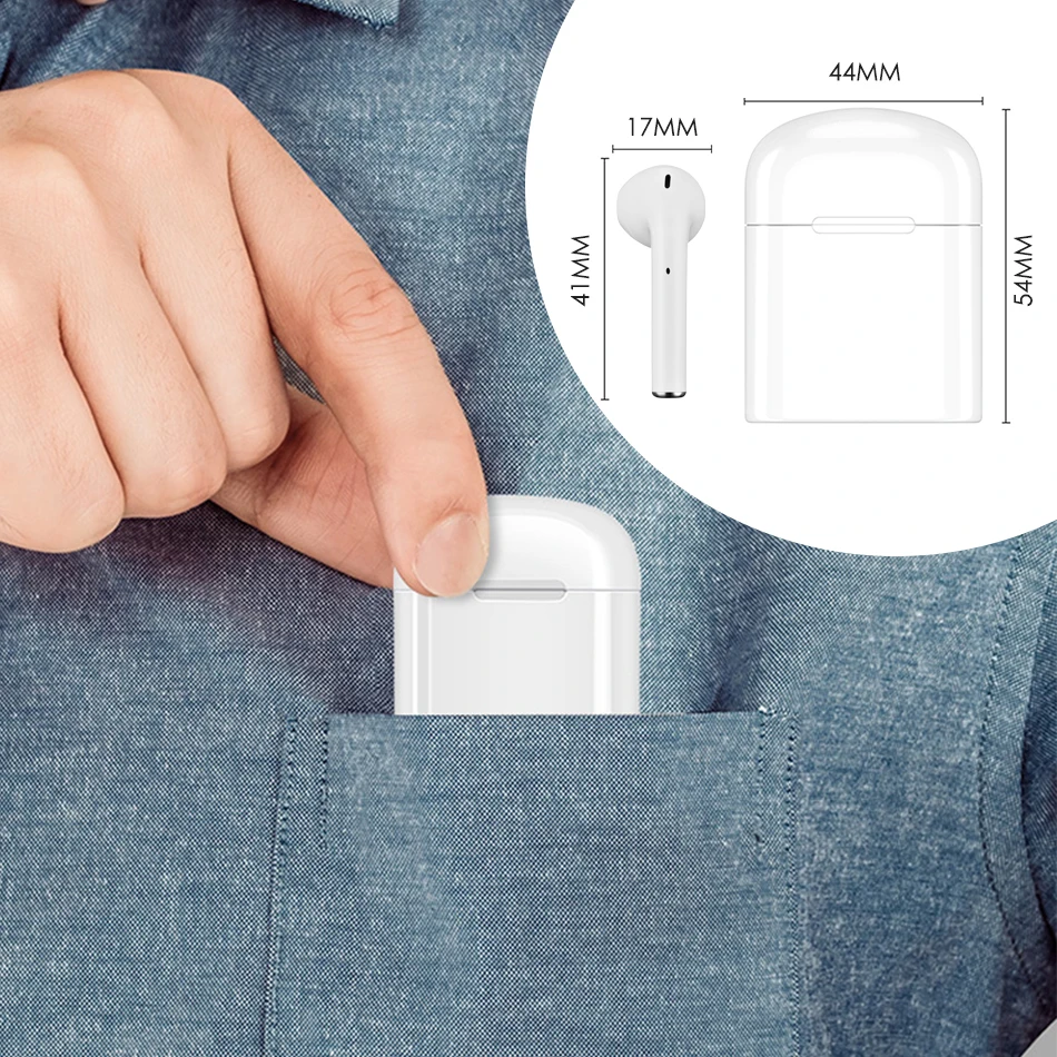 V 5,0 беспроводные Bluetooth наушники 3D стерео беспроводные наушники всплывающая гарнитура с двумя микрофонами для iPhone Xiaomi huawei