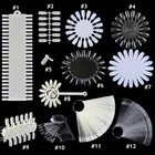Накладные ногти цветные карты, прозрачные белые кольца с пряжкой для нейл-арта, цветные дисплеи, инструменты для ногтей