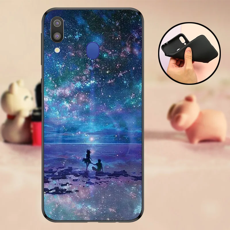Черный Защитный чехол для samsung A30, задняя крышка из силикона и ТПУ A305F A 30 A30S, цветной чехол-бампер