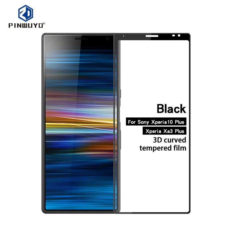 Для Sony Xperia 10 Plus оригинальный PINWUYO 9H 3D изогнутый полное покрытие Закаленное стекло
