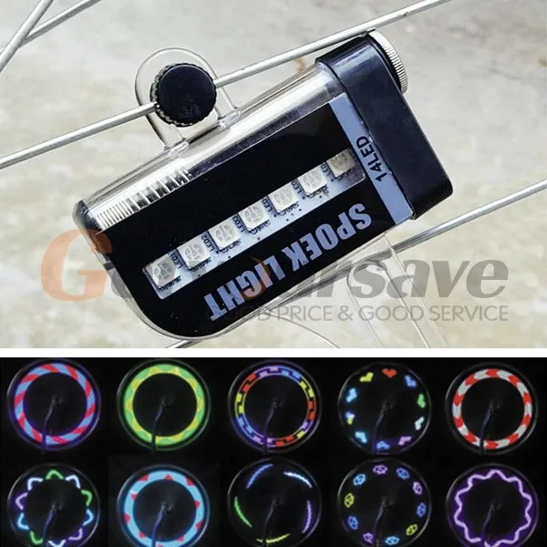 14 LED мотоцикл Велоспорт велосипед колесо сигнала шины спицевое освещение 30