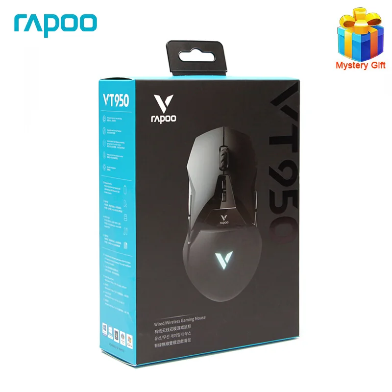 Rapoo VT950 оригинальная RGB игровая мышь 2 4G беспроводная с 16000 dpi 11 кнопками для геймера