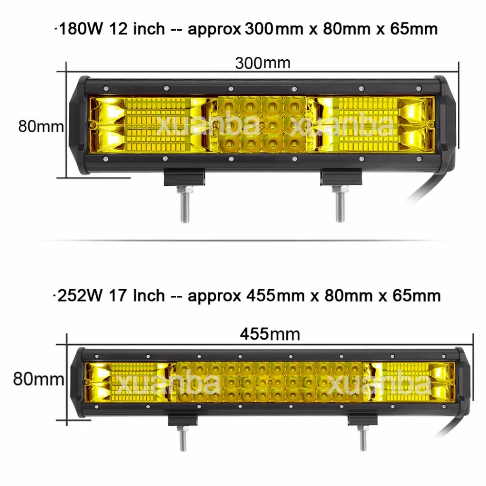 Трехрядный светодиодный светильник 12 &quot20&quot 23 &quot288 Вт Рабочий s 12V 24V пикап фургон