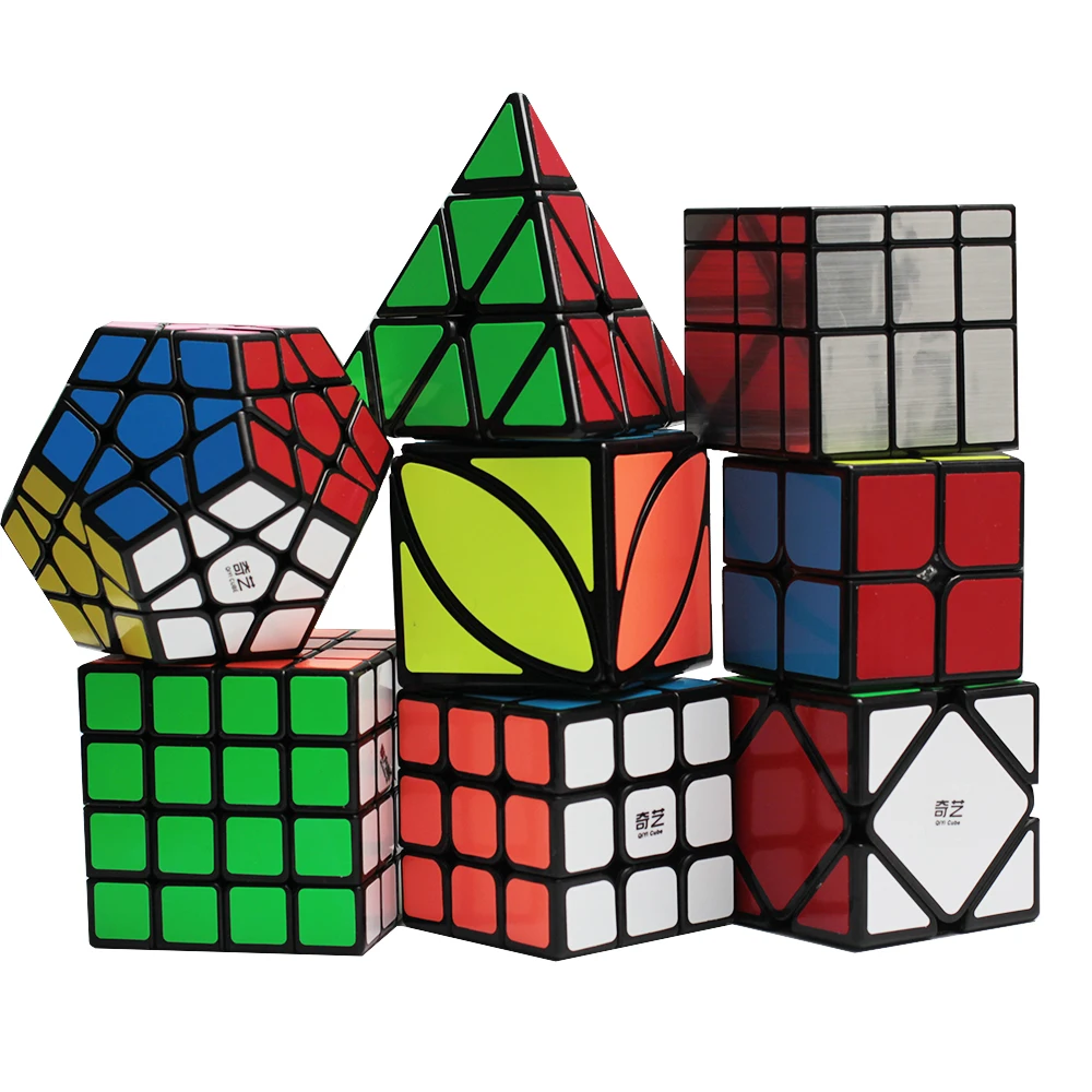 ZCUBE 8 шт./компл. подарочный набор волшебных кубиков 2x2x2 3x3 4x4x4 зеркальные скоростные