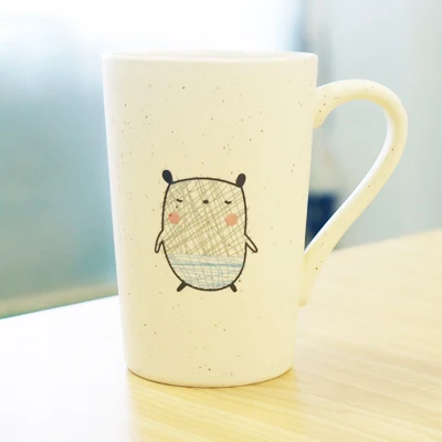 6 mug Детский Забавный подарок для путешествий, керамическая кружка для кофе, молока, питья с деревянной крышкой, ручка, ложка, Офисная керамическая кружка для завтрака - Цвет: 6 mug
