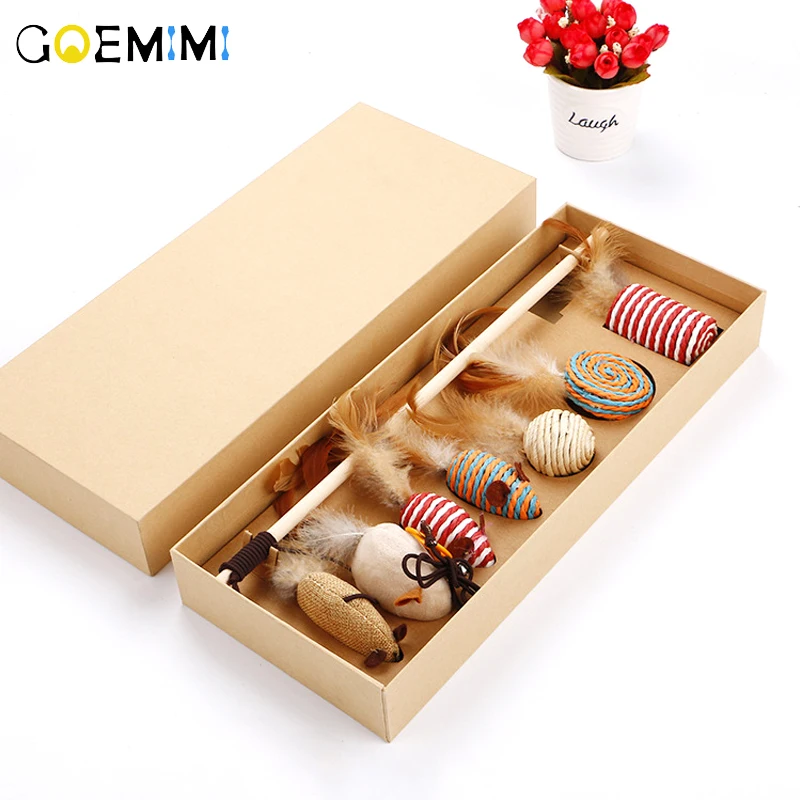 2019 перьевая мышь забавная игрушка для кошек игра питомца колокольчик мотаться