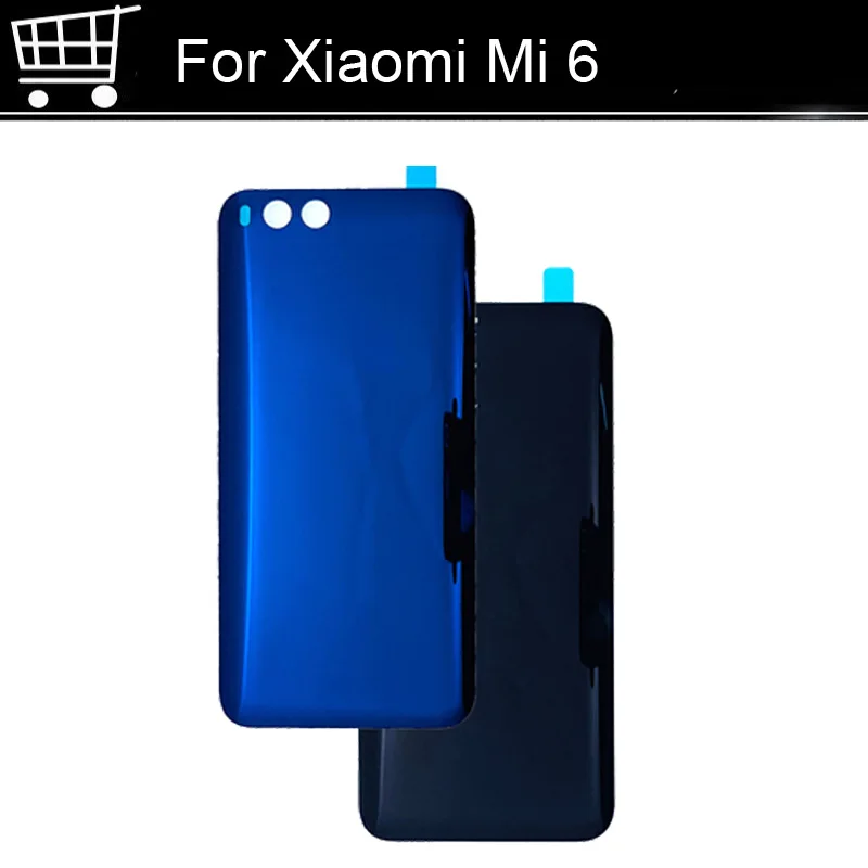 100% оригинальная Задняя стеклянная крышка батарейного отсека для Xiaomi Mi 6 запасные